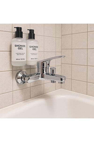 YDGR صنبور حمام داليان ميكس للإغلاق والفتح، مثبت على الحائط، مصنوع من الكروم ...