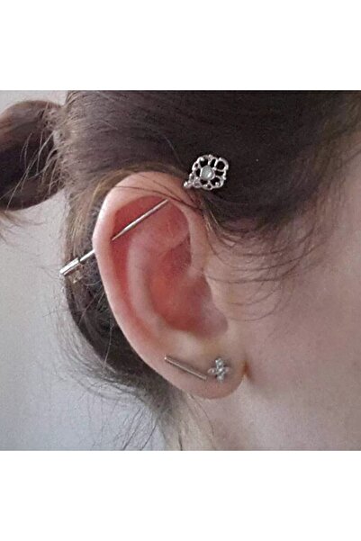 Bylin Cerrahi Çelik Antik Anahtar Köprü Piercing(Bar Kalınlık 1,6mm) - 1 Adet