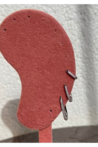 kınalı 3'lü Gümüş Küpe