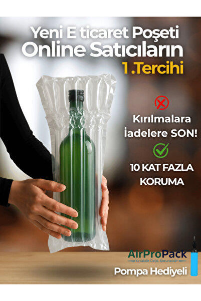 Airpropack 21x40 cm 100 adet Sütunlu Koruyucu Havalı Kargo Poşeti Airbag/Airbed/Şişirilebilir Ambalaj
