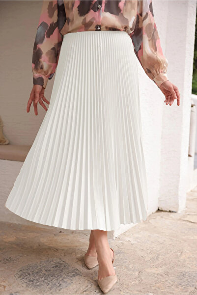 RFK Butik Fusta plisată pentru femei - alb ecru