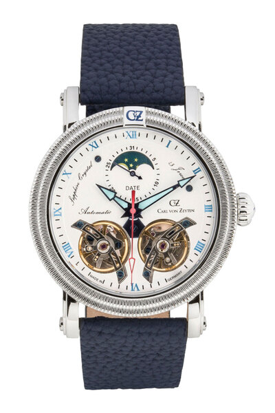Carl Von Zeyten Ceas barbatesc Carl Von Zeyten CVZ0085WHS, automat, 46 mm, 5ATM