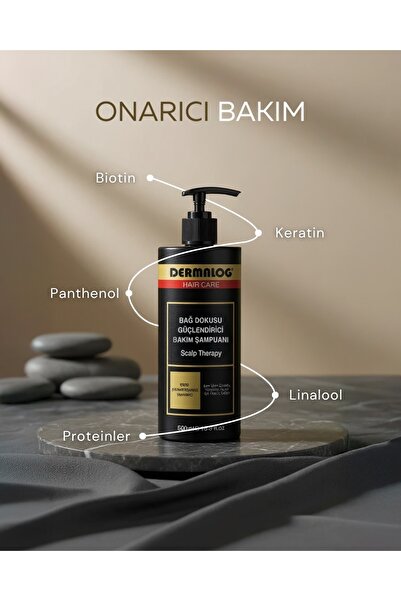 DERMALOG Aşırı Yıpranmış Saçlar Için Bağ Güçlendirici Şampuan & Maske Bakım Seti 2'li