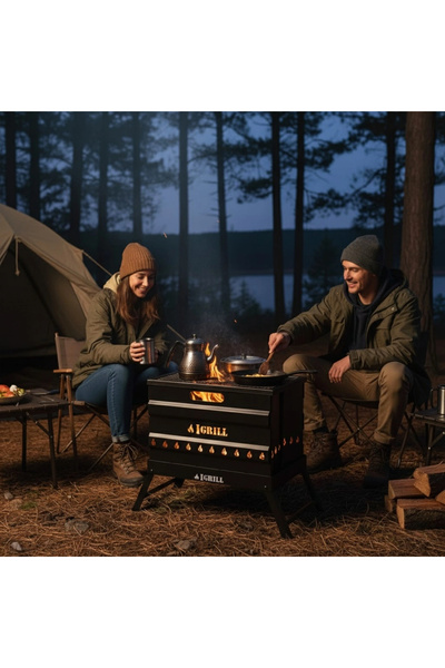 IGRILL Katlanabilir Izgaralı Portatif Ateş Çukuru (Firepit)