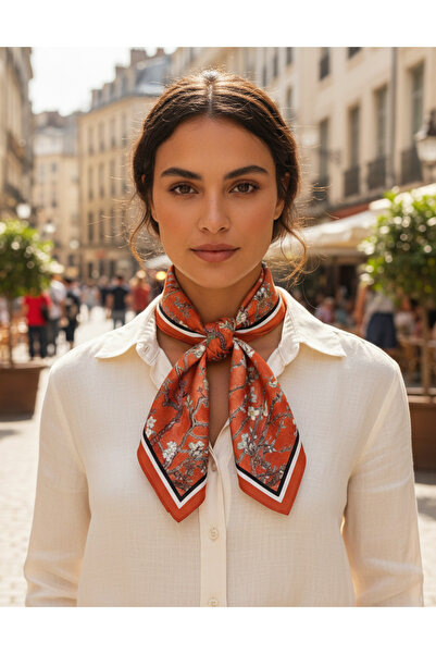 tuaipek ORANGE BLOSSOM Desen 70*70cm Bandana/Fular