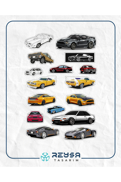 Reysa Tasarım Hızlı Arabalar Sticker Set
