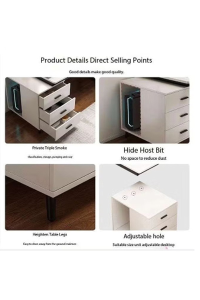 NKX Computer and Multifunction Table Home Office Workstation 120 CM with 3 Drawers