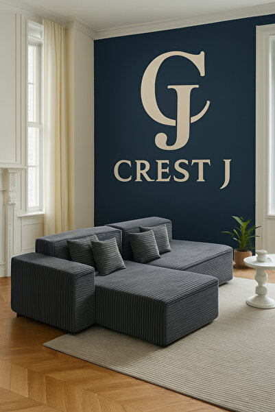 Crestj Comfortable Relaxation Sofa with Luxurious L-Shaped Design - Black