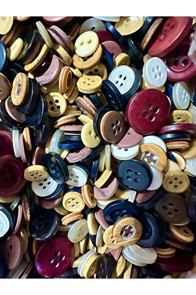 e tuhafiye 100 Pieces Multi-Purpose Buttons in Coffee Tones, for Shirts, Baby...