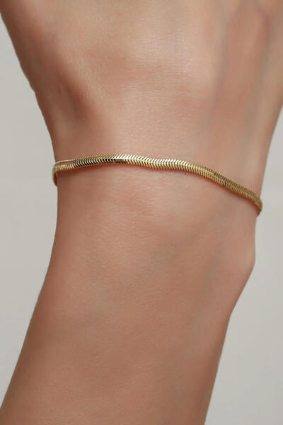 Ames Gold 14 Ayar Altın Balık Sırtı Bileklik