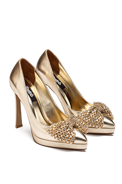 Dedos حذاء نسائي ذو منصة مزينة بفيونكة حجرية 6030