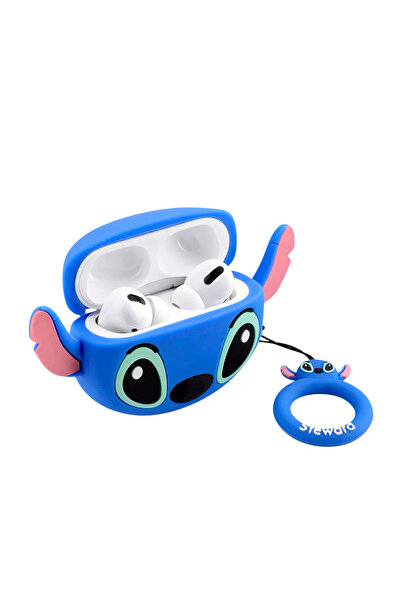 EWEC Pro 3. Nesil Uyumlu Stitch Figürlü Koruyucu Silikon Kulaklık Kılıfı