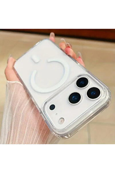 KVK PRİVACY Apple İphone 17 PRO Uyumlu Şeffaf MagSafe Kılıf Darbe Emici Silik...
