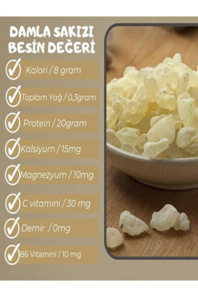 CALMİRA Damla Sakızı Tozu 1. Kalite Doğal - Sakız Adalarından 10 gr - Öğütülmüş Damla Sakızı