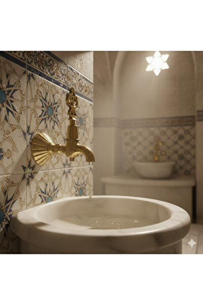 Genel Markalar Osmanlı Musluk Lüx , Sarı - Garantili Musluk Başlığı Hamam Başlık