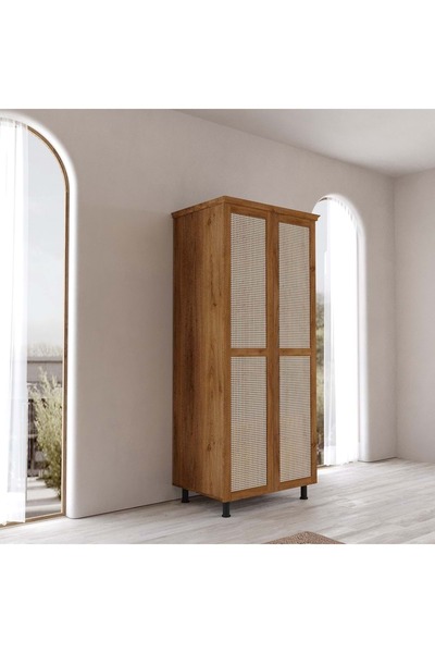 RENAZZO Padova Ceviz Hazeran 4 Kapaklı Gardırop