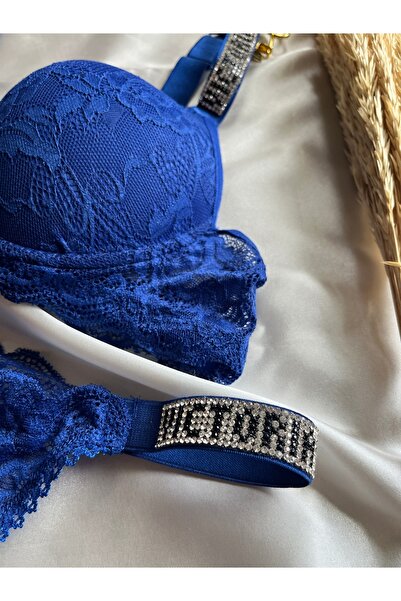 NİVENE Мереживний бюстгальтер пуш-ап чорного кольору та комплект білизни на кісточках з підтримкою на кісточках