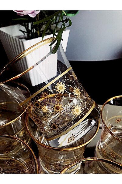 DECOSTYLE 6 Star Gold Water Glasses