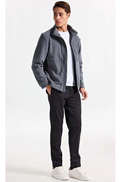 SKECHERS M Polar Jacket S2520130 Polar Ceket Erkek Mont GRİ