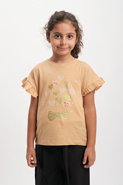 WE AND ME Mânecă cu volane pentru fetiță tricou