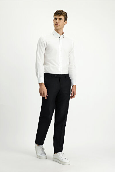 Kiğılı Slim Fit Dar Kesim Yünlü Klasik Kumaş Pantolon