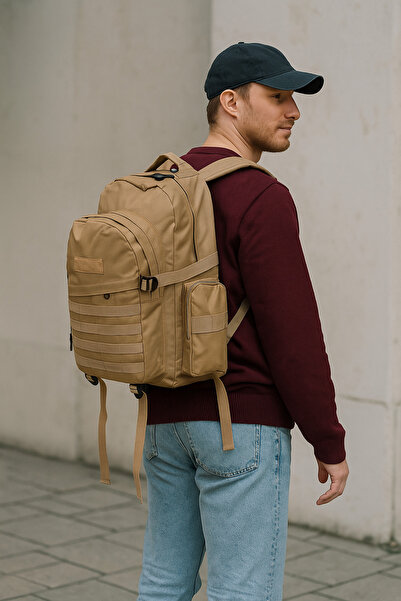 ÇANTA 65 Lt. Military Tactical Mountaineer Camping Trekking Desert Beige Backpack