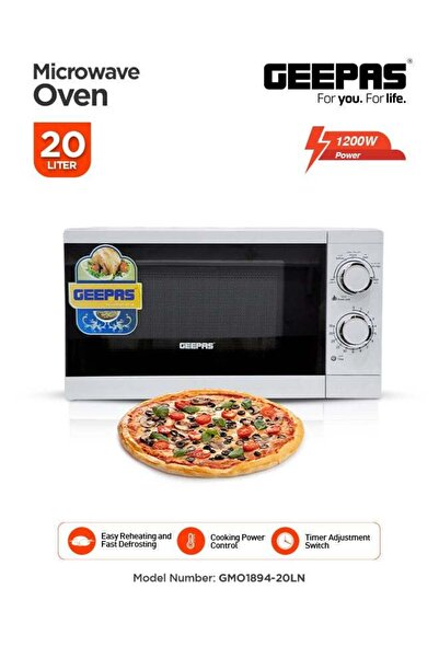 Geepas فرن ميكروويف رقمي سعة 40 لترًا - 8 مستويات طاقة، تحكم بلمسة واحدة، ميزة الحمل الحراري