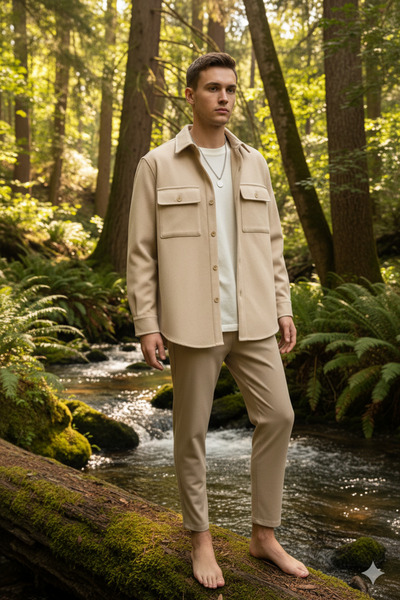 NO4 Oversize Erkek Kaşe Gömlek – Rahat ve Sıcak Kışlık Model, Unisex Tarz, Trend gömlek