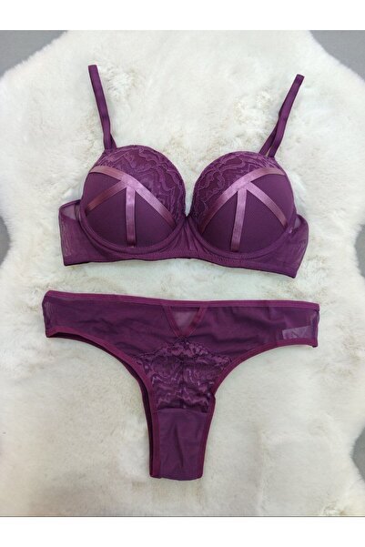 Love Angels Set de sutien moale cu dantelă și detaliu cu panglică, cu sârmă, ...