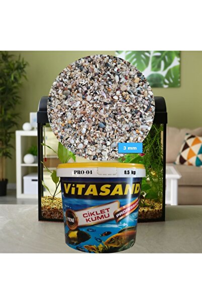 Vitasand Pro-04 3mm Midye Kırığı 8.5 kg Kova Akvaryum Kumu