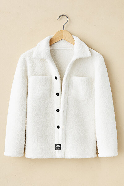 OTAKU Унісекс білий плюшевий полярний кардиган