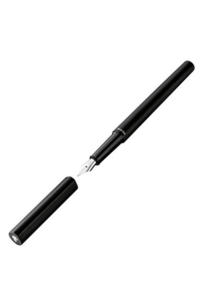 Pelikan Ineo Elements Black Rock Fountain Pen, M Nib, Metal Gift Box