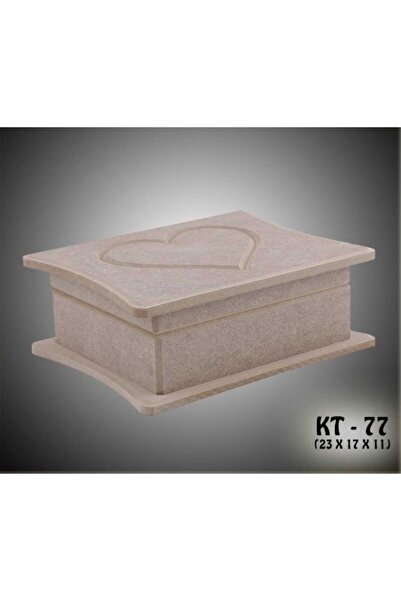 SEKAY AHŞAP Ahşap Boaynabilir Kalp Işlemeli Takı-makyaj-aksesuar Çok Amaçlı D...