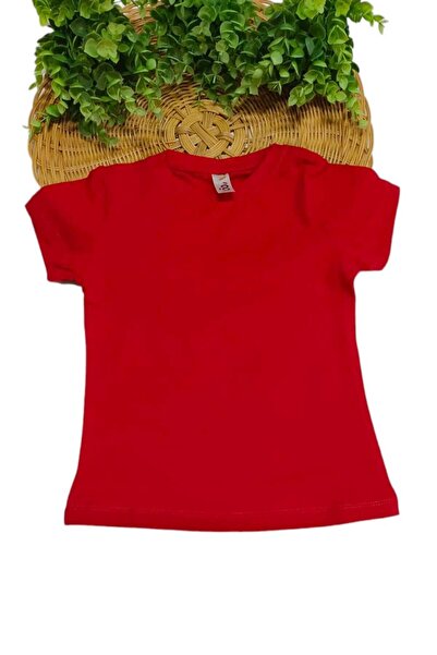 dinamik çocuk Girl - Lycra Short Sleeve Summer Bodysuit, Solid Color, Unprinted