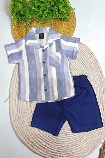 dinamik çocuk Šarena letnja majica kratkih rukava za dečake sa satenskim šort...