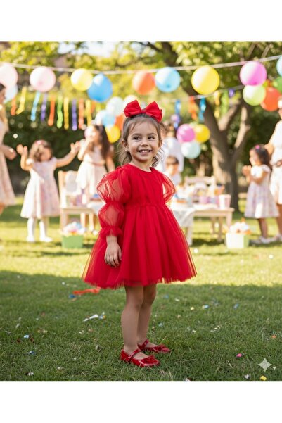 Serackids Kız Bebek Çocuk Uzun Kollu Kanatlı Doğum Günü Parti Düğün Özel Gün ...