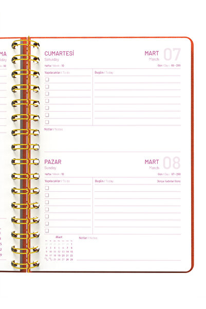 Meli Melek Melimelek 2026 Orange Agenda (Cloth Bound) - Ceyda Düvenci