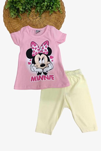 dinamik çocuk Devojčice Minnie Mouse Štampano Leggings Gornji i donji deo 2-d...