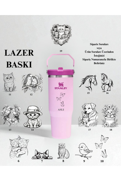 Stanley Kişiselleştirilmiş The IceFlow™ Flip Straw Tumbler 30 oz Pipetli Term...