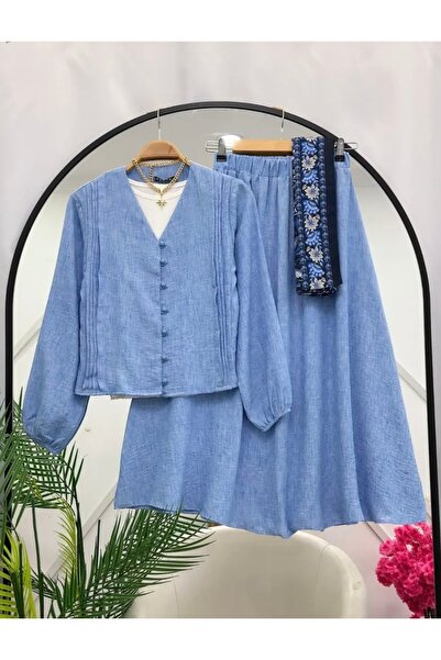 modasindoma Women's Brit Button Double Suit