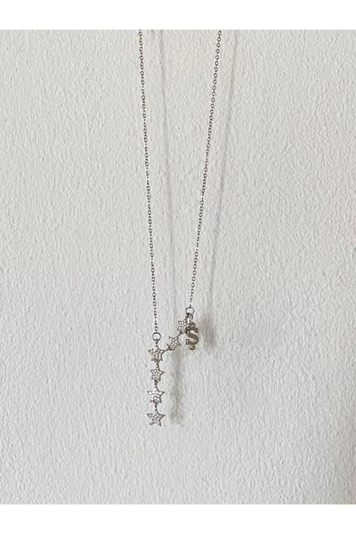 bijoux uniques Shooting Star Letter S Steel Necklace