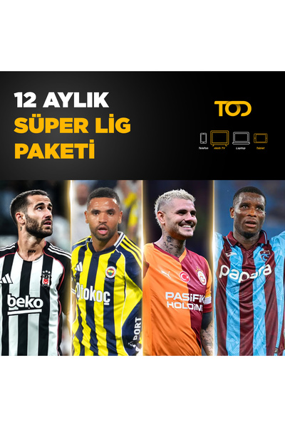 TOD TV Tod 12 Aylık Süper Lig Paketi - (WEB CEP TABLET SMART TV)