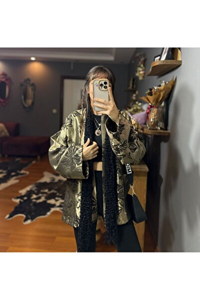 MODAGK Gold Detailed Design Imported Jacket Kaftan-The Model on the Left Is Available