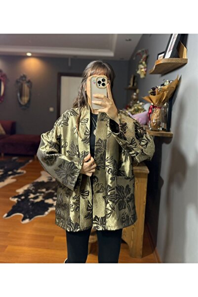 MODAGK Gold Detailed Design Imported Jacket Kaftan-The Model on the Left Is Available