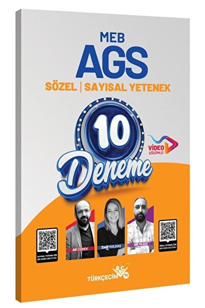 Edebiyat TV Yayınları Türkçecim TV MEB-AGS Sözel-Sayısal Yetenek 10 Deneme Çö...