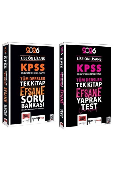 Yargı Yayınları Yargı 2026 KPSS Lise Ön Lisans Efsane Soru Bankası + Yaprak T...