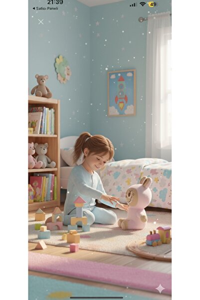 iğne izi Labubu Oyuncak, Peluş Oyuncak, Büyük Boy Labubu, Sevimli Peluş (35 cm)