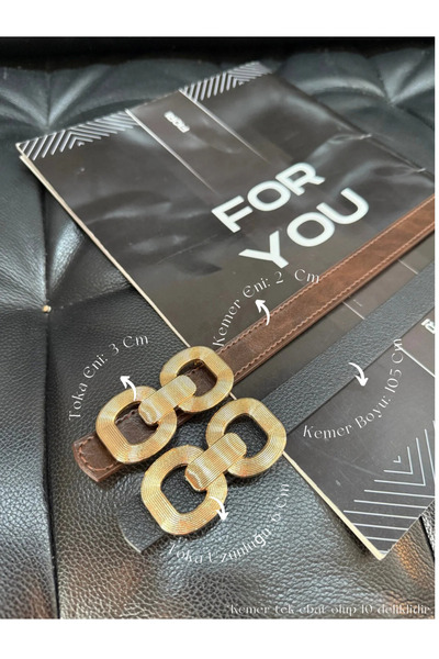 Fiori 2’li Çift Tokalı Kadın Pantolon Kemeri, Ceket Kemeri, Gömlek Kemeri, El...