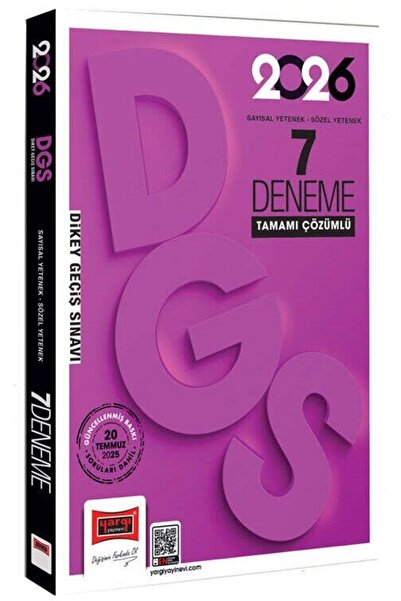 Yargı Yayınları Yargı 2026 DGS 7 Deneme Çözümlü