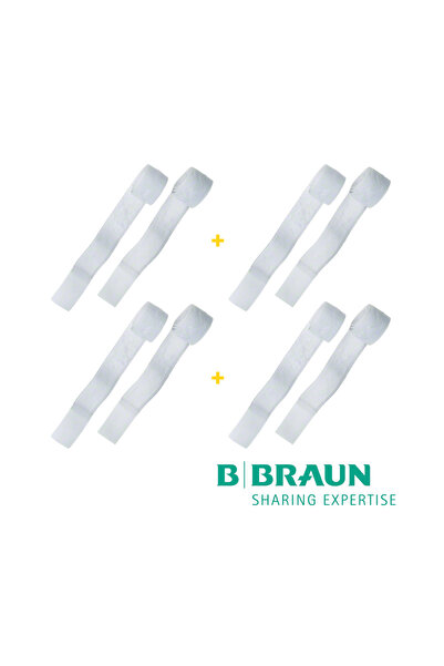 B-Braun 4 sets of BBraun URIMED® STRAP elastic bands for urine bags, white (2 pieces/set)